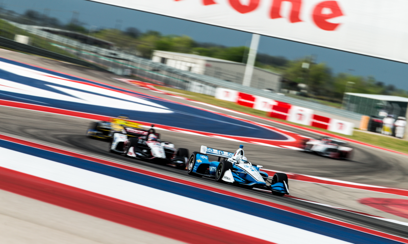Illustration for article titled Here's All the Action From IndyCar Practice At COTA